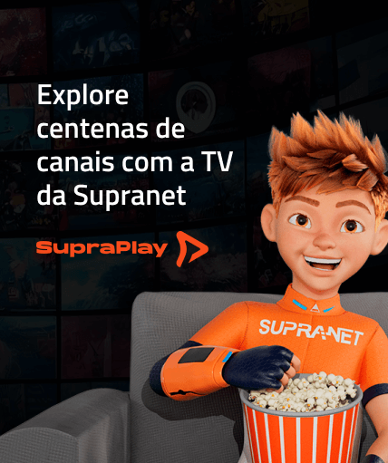SupraPlay, o serviço de streaming de TV da Supranet que permite utilizar o aplicativo para assistir canais locais da região do Vale do Aço em todo o Brasil.